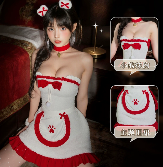 情趣内衣小熊圣诞装诱惑可爱女仆装制服纯欲兔女郎包臀裙28