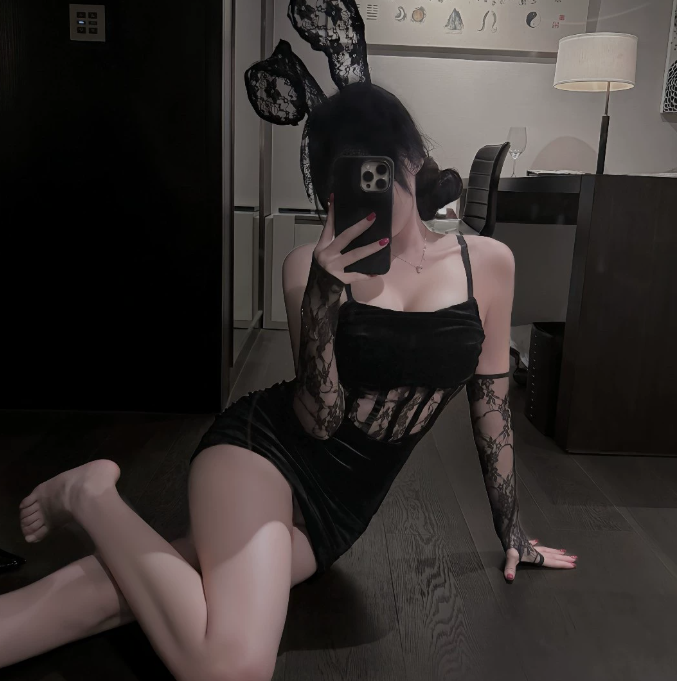 情趣内衣蕾丝吊带连衣裙性感纯欲情趣衣丝绒睡衣服制服套装20